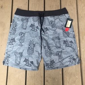 Travis Mathew Cocktails Blue Board Shorts Size 34
